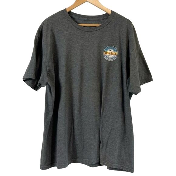 O'Neill Surfing 2XL Graphic T-shirt Gray Athletic Beach Tee - Picture 1 of 6